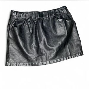 Wild Fable Black Faux Leather Mini Skirt